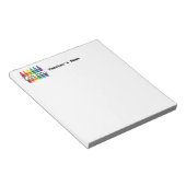 LehrerInnen - "Bunte Crayons" - angepasstes Notepa Notizblock (angewinkelt)