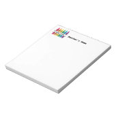 LehrerInnen - "Bunte Crayons" - angepasstes Notepa Notizblock (Rotiert)