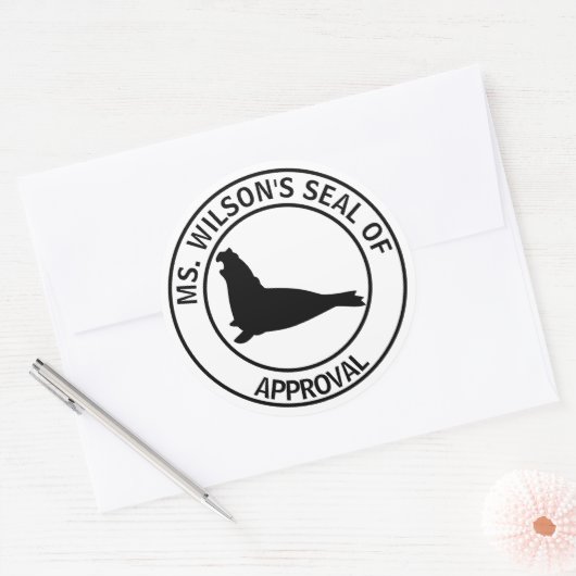 LehrerInnen Elefant Siegel der Zulassung Runder Aufkleber (Umschlag)