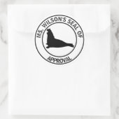 LehrerInnen Elefant Siegel der Zulassung Runder Aufkleber (Tasche)