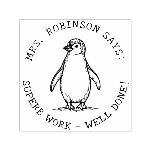 LehrerInnen kreieren Ihre eigene Niedliche Pinguin Permastempel (Design)