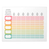 LehrerInnen-LehrplanerInnen oder Klassenfahrplan Notizblock (Vorderseite)