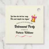 LehrerInnen Party für das klassische Schulalter Geschenkanhänger (Rückseite)