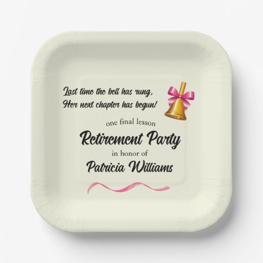 LehrerInnen Party für das klassische Schulalter Pappteller (Vorderseite)