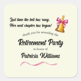 LehrerInnen Party für das klassische Schulalter Quadratischer Aufkleber