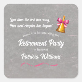 LehrerInnen Party für das klassische Schulalter Quadratischer Aufkleber