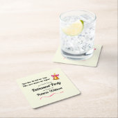 LehrerInnen Party für das klassische Schulalter Rechteckiger Pappuntersetzer (Vor Ort)