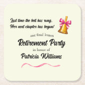 LehrerInnen Party für das klassische Schulalter Rechteckiger Pappuntersetzer (Vorderseite)