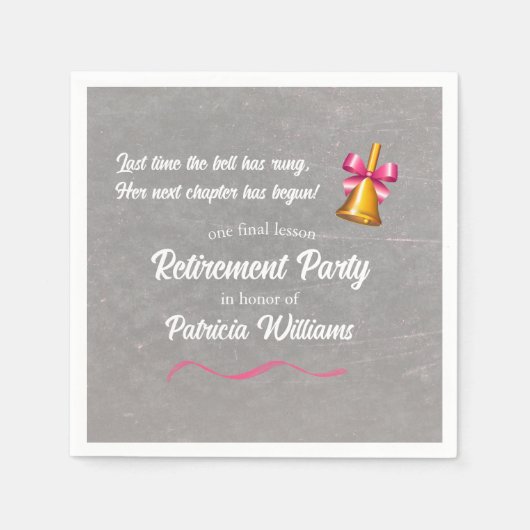 LehrerInnen Party für das klassische Schulalter Serviette (Vorderseite)