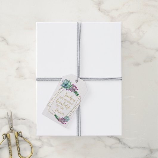 LehrerInnen Pflanze der sich entwickelnden Wissens Geschenkanhänger (Mit Garn)