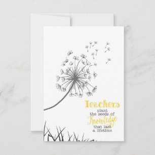 LehrerInnen Pflanze des Wissensstandes Dankeskarte