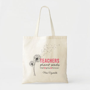 LehrerInnen Pflanze Samen, die für immer blühen Tragetasche