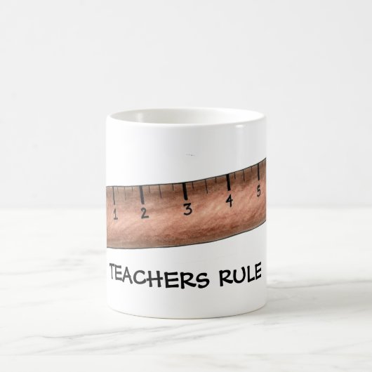LehrerInnen Regel Wooden Ruler Mathe LehrerInnen G Kaffeetasse (Mittel)