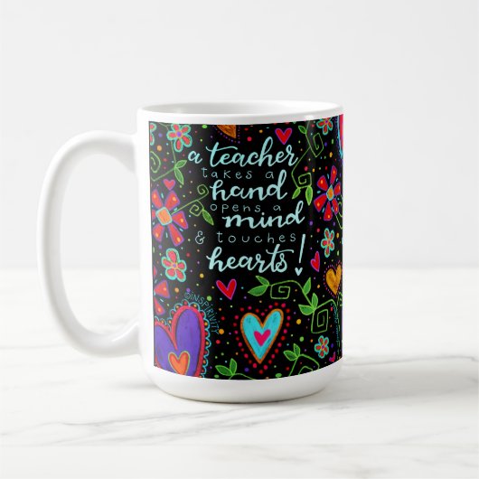 LehrerInnen Touch unserer Zitate-Inspirivität Kaffeetasse (Links)