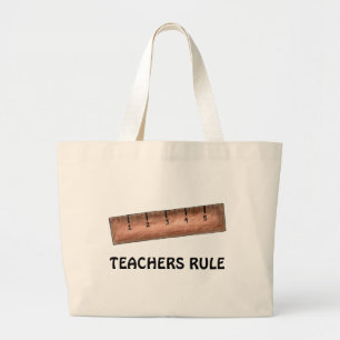 LehrerInnen unterrichten hölzerne SchullehrerInnen Jumbo Stoffbeutel