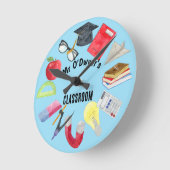 LehrerInnen UnterrichtsprofessorIn Moderne Runde Wanduhr (Winkel)