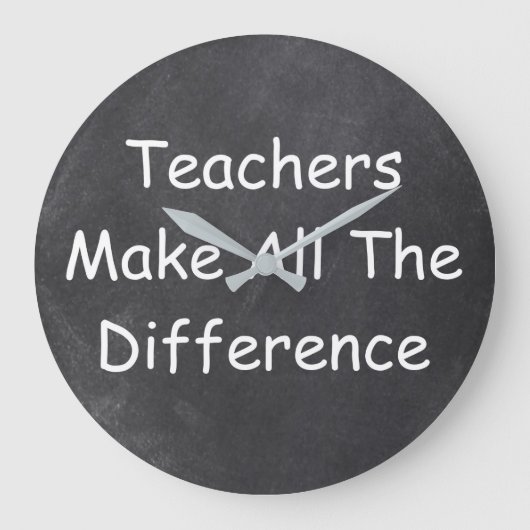 LehrerInnen verändern Geschenkidee im Chalkboard Große Wanduhr (Vorderseite)