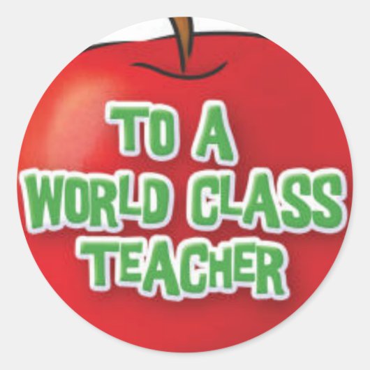 LehrerInnen-Wertschätzung-Apple Runder Aufkleber (Vorderseite)