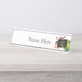 Lehrerkappe Schreibtischnamensplakette (Vorderseite )