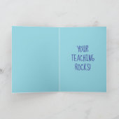 Lehrerkarte, Dankeschön-Karte Ankündigung (Innenseite)