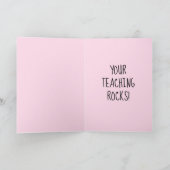 Lehrerkarte, Dankeschön-Karte Ankündigung (Innenseite)