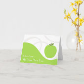 Lehrerkarte - Grüner Apfel Karte (Gelbe Blume)