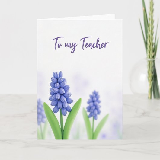 Lehrerkarten mit floralem Tribut Karte (Vorderseite)