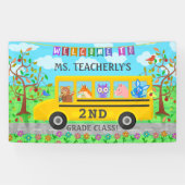 Lehrerklasse Begrüßung Unterzeichnung von Niedlich Banner (Horizontal)