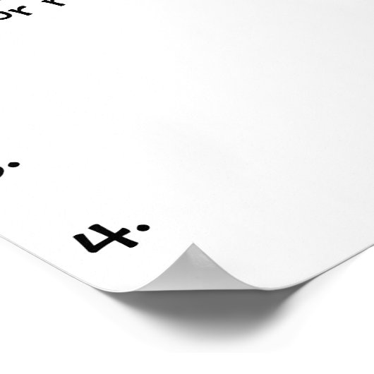 Lehrerklauseliste Poster (Ecke)