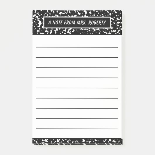 Lehrerkompositionsbuch 4x6 post-it klebezettel (Vorderseite)