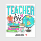 Lehrerleben farbenfrohe Planer Notebook Aufkleber (Blatt)