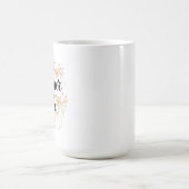 Lehrerleben Florale Typografie Gestaltung Kaffeetasse (Mittel)