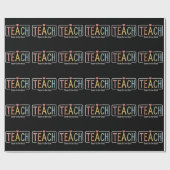 Lehrerleben Lehrt Sie, Freundlich Freundlichkeit Z Geschenkpapier (Flach)