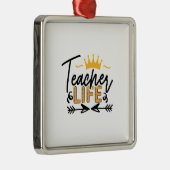 Lehrerleben Ornament Aus Metall (Rechts)