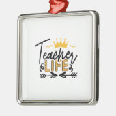 Lehrerleben Ornament Aus Metall (Links)