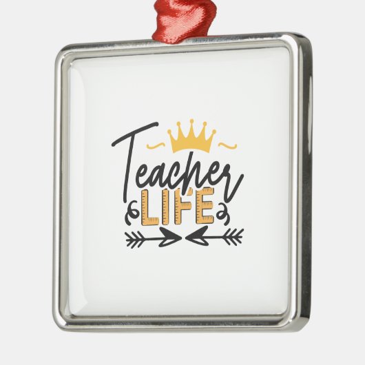 Lehrerleben Ornament Aus Metall (Links)