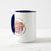 Lehrerleben Wecke Schulname Personalisiert Tasse (Vorderseite Links)