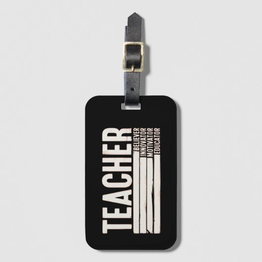 Lehrerleben Zurück zur Schule Gepäckanhänger (Vorderseite Vertikal)