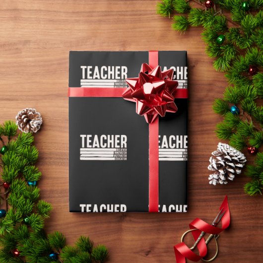 Lehrerleben Zurück zur Schule Geschenkpapier (Feiertagsgeschenk)