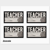 Lehrerleben Zurück zur Schule Rechteckiger Aufkleber (Blatt)