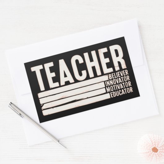 Lehrerleben Zurück zur Schule Rechteckiger Aufkleber (Umschlag)