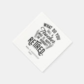 Lehrerleiter Schulruhestand Serviette (Ecke)