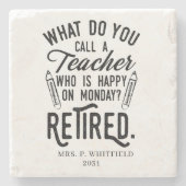 Lehrerleiter Schulruhestand Steinuntersetzer (Vorderseite)