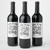Lehrerleiter Schulruhestand Weinetikett (Flaschen)