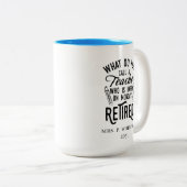 Lehrerleiter Schulruhestand Zweifarbige Tasse (VorderseiteRechts)