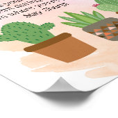 Lehrermauer wie eine Kakteen Poster (Ecke)