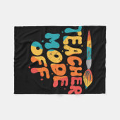 Lehrermodus am letzten Tag des Lehrers Fleecedecke (Vorderseite (Horizontal))