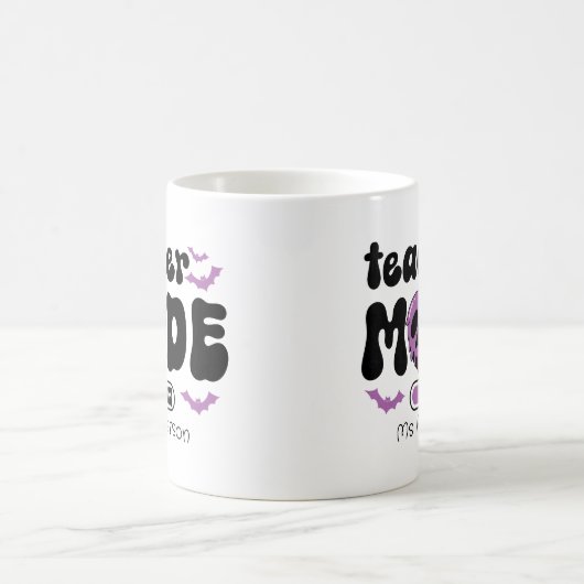 Lehrermodus auf Halloween-Tasse Kaffeetasse (Mittel)