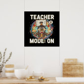Lehrermodus: EIN – Lustiges Eulen-Lehrer-Design Poster (Küche)