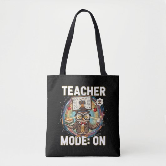 Lehrermodus: EIN – Lustiges Eulen-Lehrer-Design Tasche (Vorderseite)